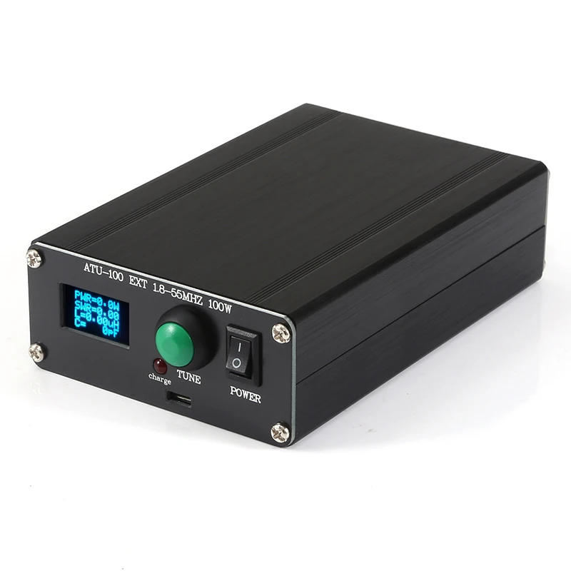 

New ATU-100 Automatic Antenna Tuner 100W 1.8-50MHz 0.96-Inch OLED Display by N7DDC 7x7 For 10-100W Radio Stations + Battery