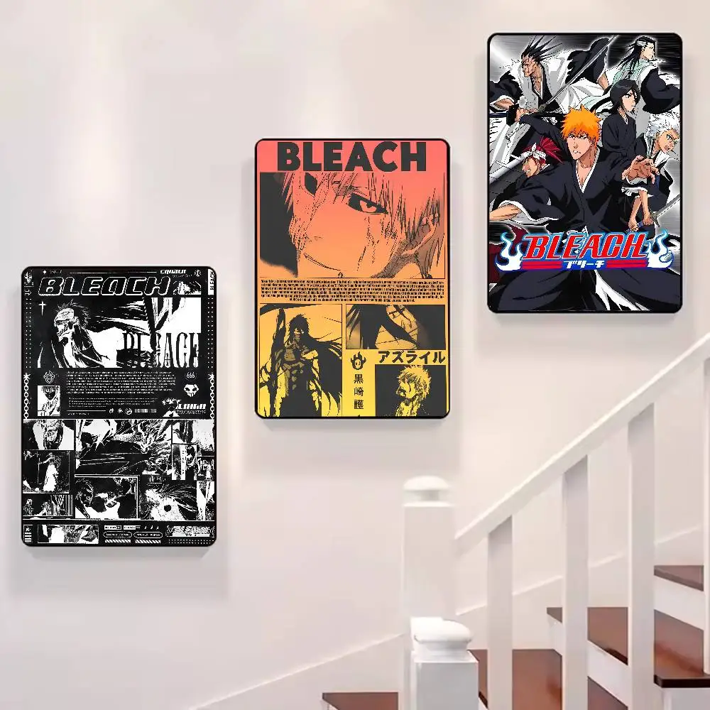 1 قطعة ANIMEb-Bleach أنيمي المشارك الفن اللوحة المشارك مع المطبوعات غرفة نوم المنزل غرفة المعيشة الديكور هدية #4