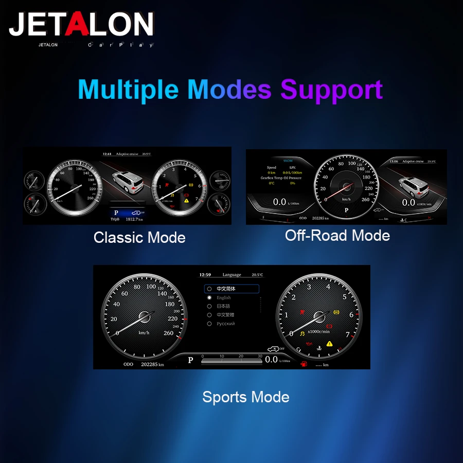Digital Cluster Virtual Cockpit Linux For Lexus LX570  2007-2015 LCD Dashboard Instrument Modification Speedmeter Car Upgrade