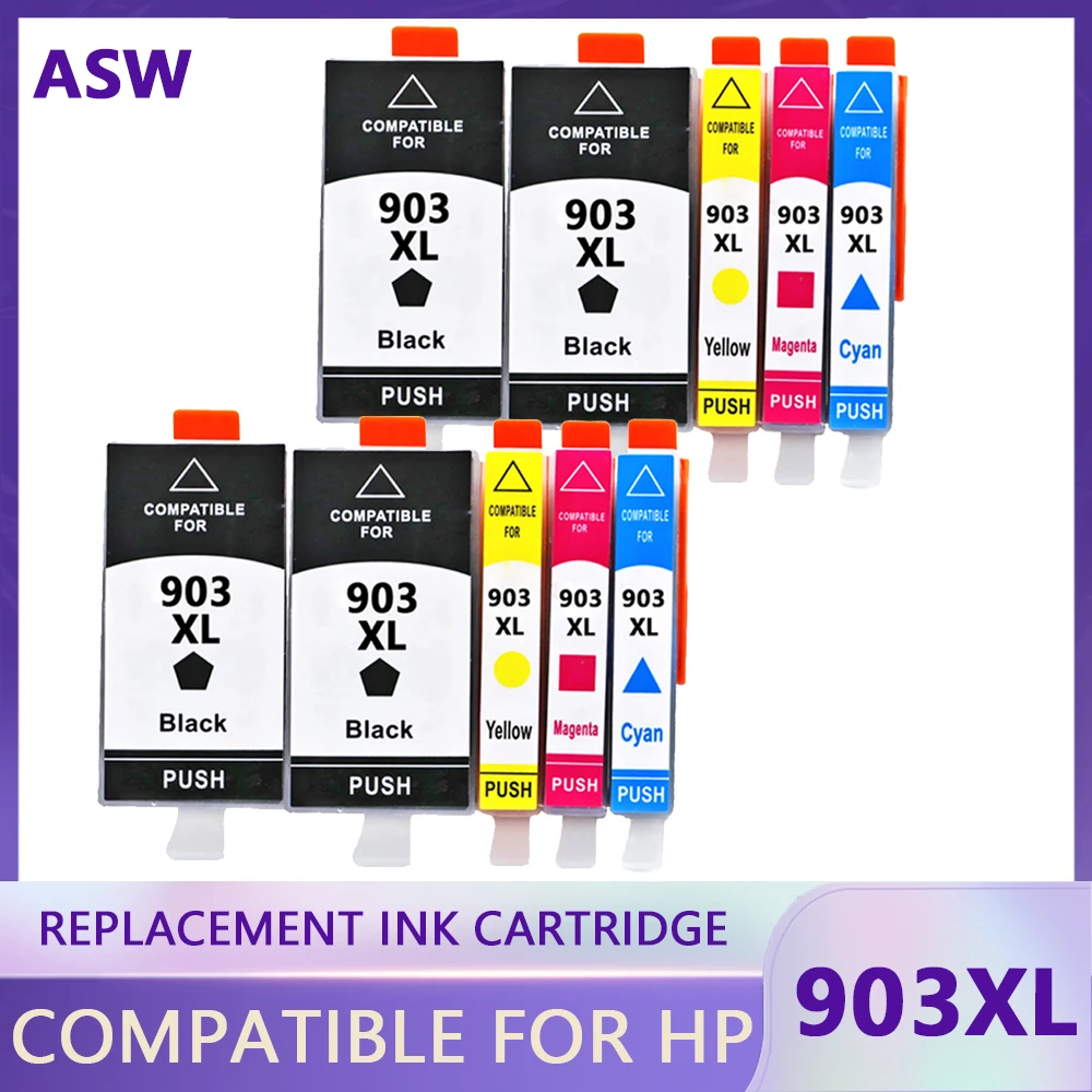 

ASW Compatible Ink Cartridge Replacement for HP 903 903XL 907 For HP OfficeJet Pro 6950/6960/6961/6970/6971 All-in-One Printer