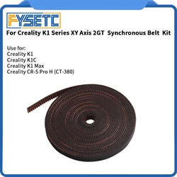For Creality K1/K1MAX/K1C GATES Belt LL-2G-6RF 2GT Belt and Normal Belt GT2 Timing Belt 2GT-6 L 3.5M W 6mm for Creality K1