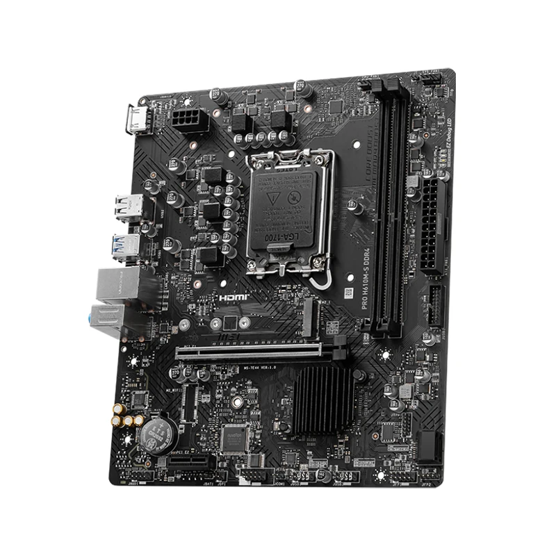 دعم وحدة المعالجة المركزية Intel 12th/13th 12400F/12490F/13400F(INTEL H610/LGA 1700) PCIe 4.0 MSI PRO H610M-S DDR4 64GB Micro ATX اللوحة الأم