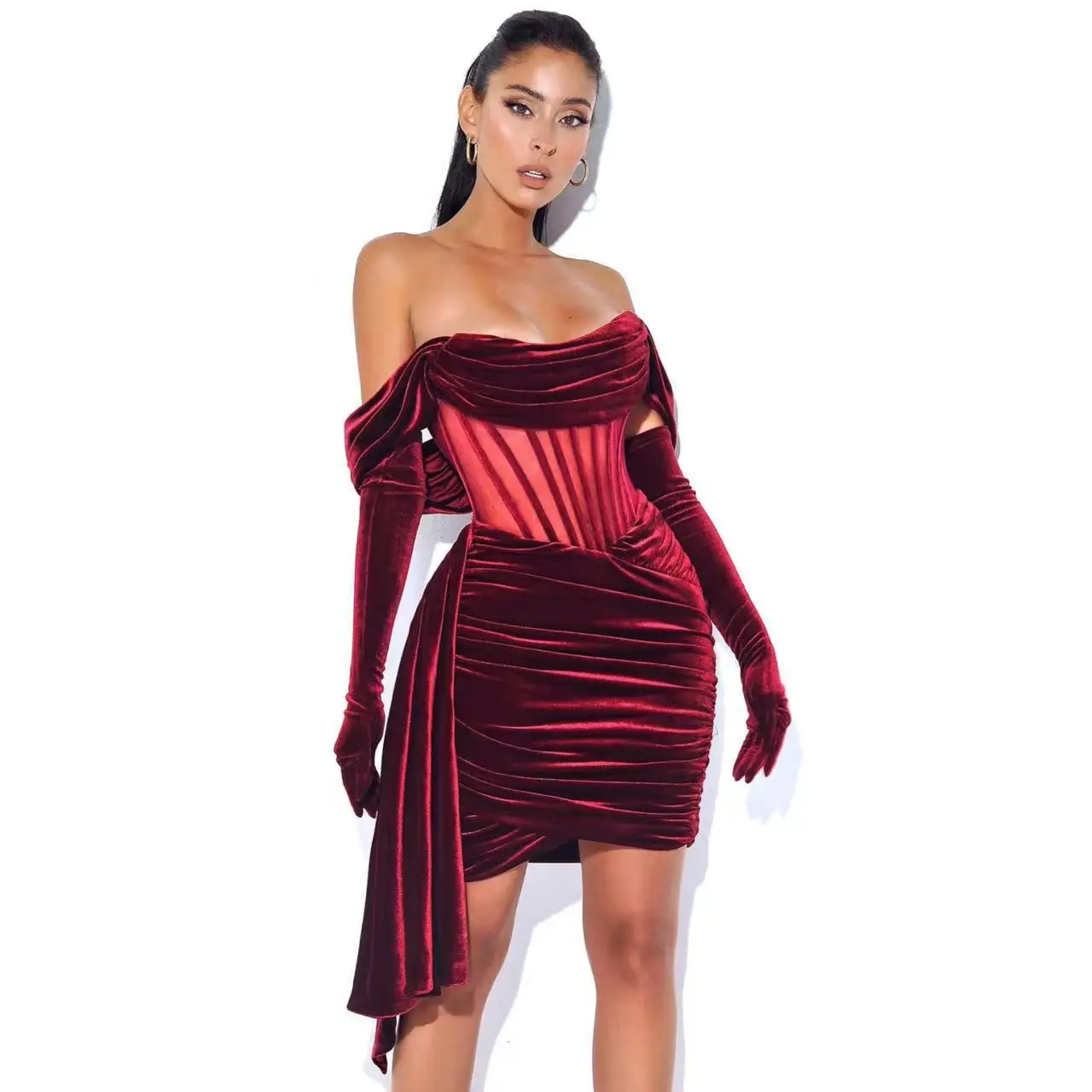 

New fashion strapless dress sexy birthday party clothes pretty classic clothing dresses for women stylish night club clothing