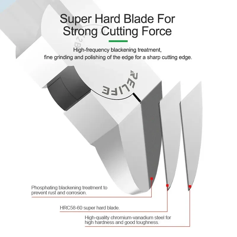 RELIFE RL-112A Diagonal Pliers 45ยฐ Multifunctional Special Alloy Steel Camera Frame Disassembly Cutting Pliers Wire CuttingTool