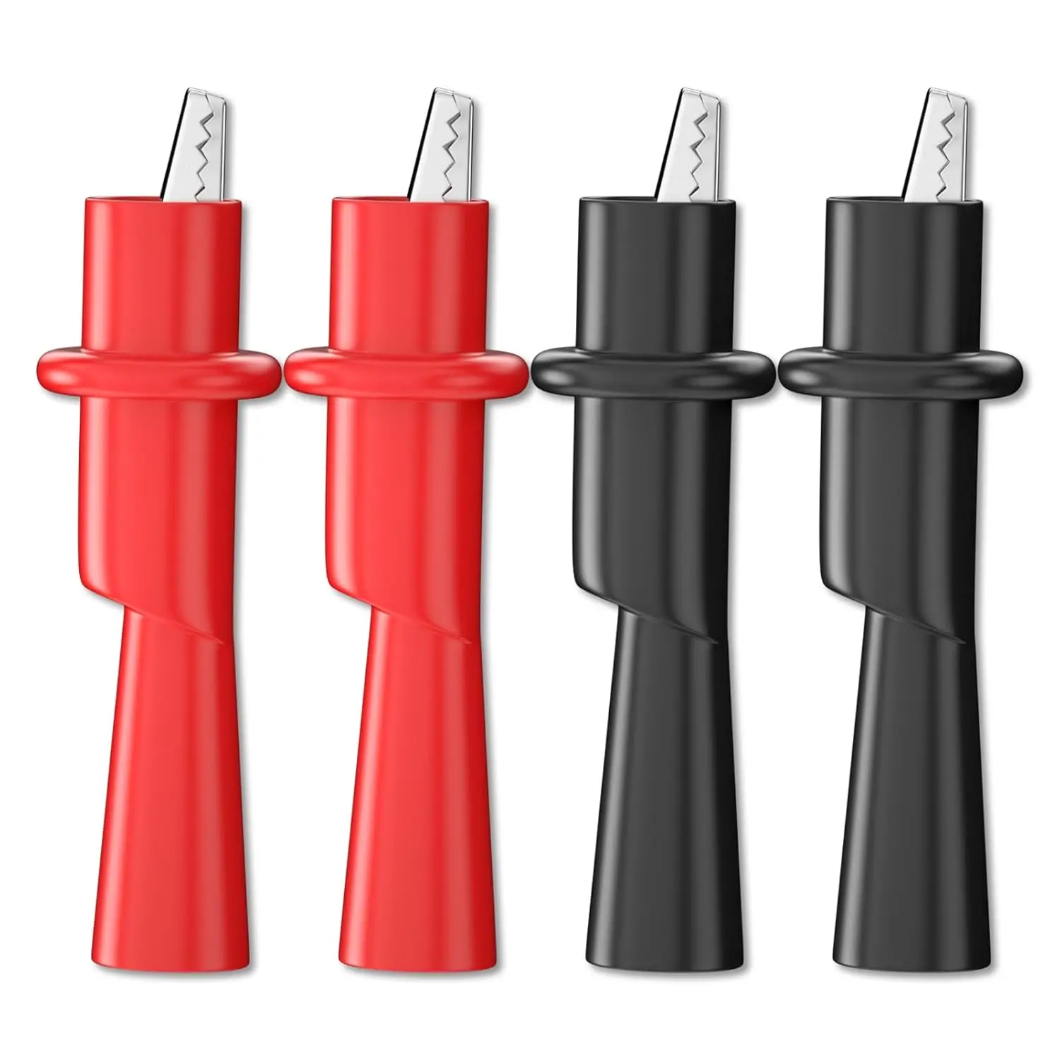 Multimeter Push on Alligator Clips Set 4PCS Insulated Crocodile Clamps for Electrical Testing