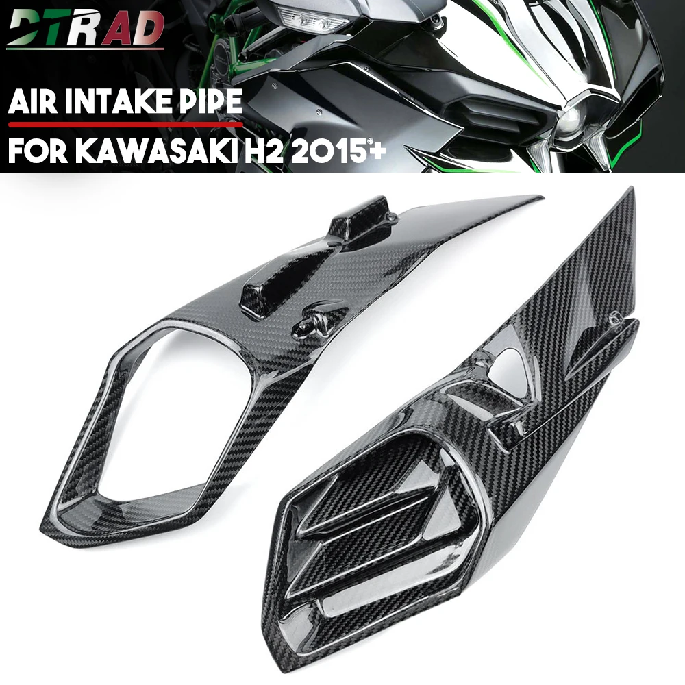 For KAWASAKI H2 H2R NINJA 2015-2023 Carbon Fiber Motorcycle Front Hood Air Intake Cover Protection Modified Parts Fairing Kit