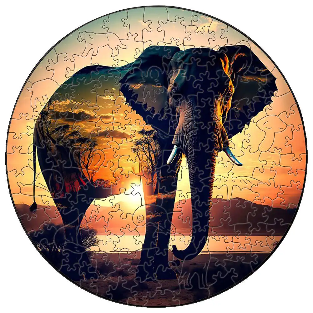 Riccio Puzzle in legno Artigianato fai-da-te Puzzle in legno di animali per bambini Adulti Educativi Brain Trainer Giochi interattivi per famiglie