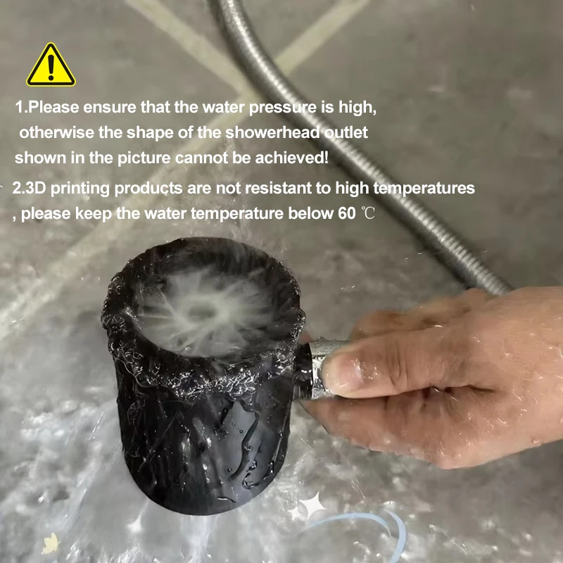 High Pressure Handheld Shower Head ,Flushing Cleaning Spiral Nozzle For Men,3D Printed Bathroom Accessories,Pet Foot Wash Tool image 4