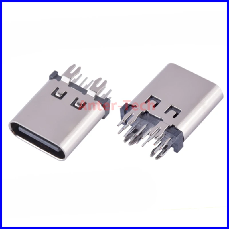 10pcs TYPE-C 14P female socket 10.0MM high vertical straight plug 180 degree harpoon foot high current 3.1 USB interface