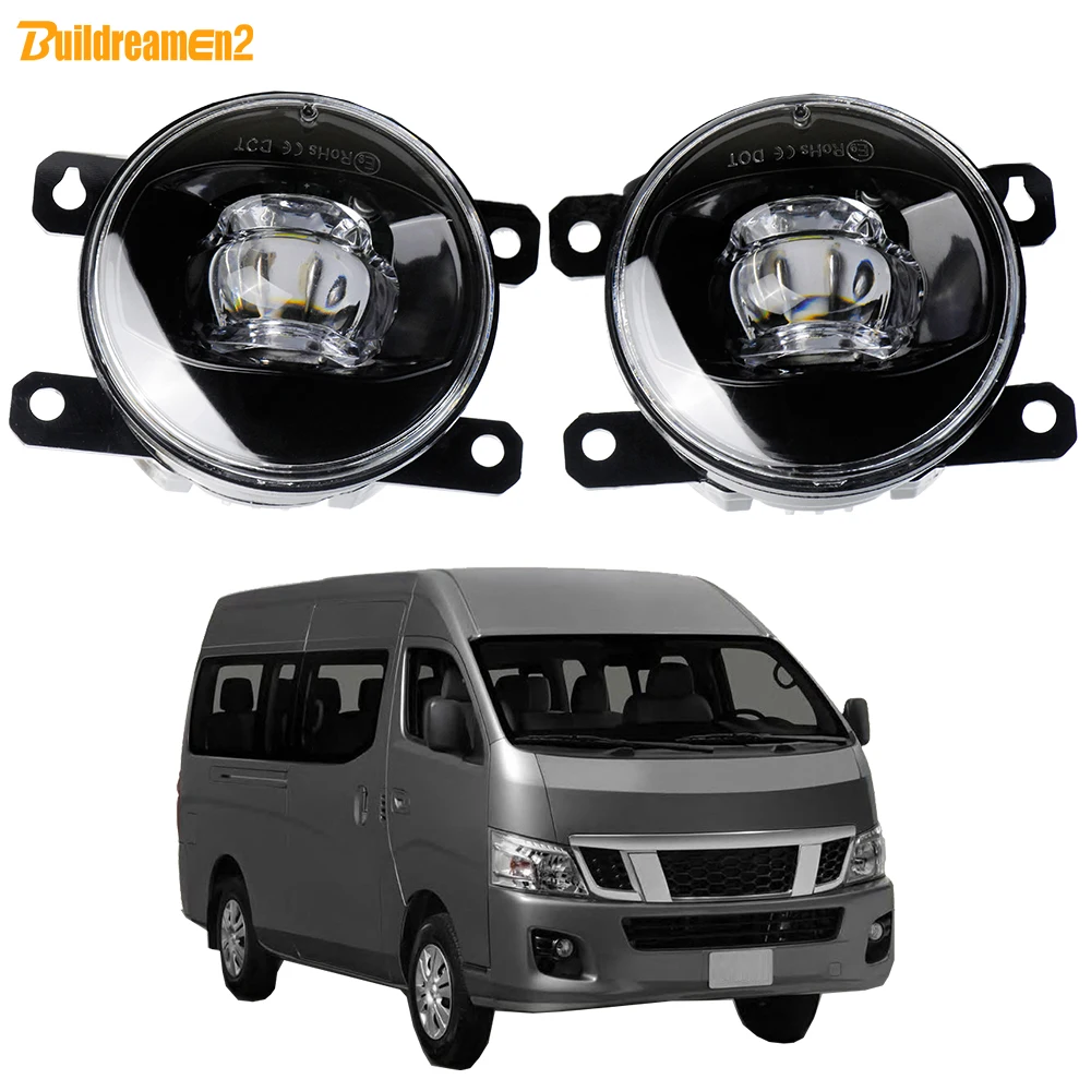 2 Pieces 30W LED Lens Fog Light For Nissan Urvan NV350 Caravan Rider (E26) 2012-2019 H11 Adjustable Car Front Bumper Fog Lamp