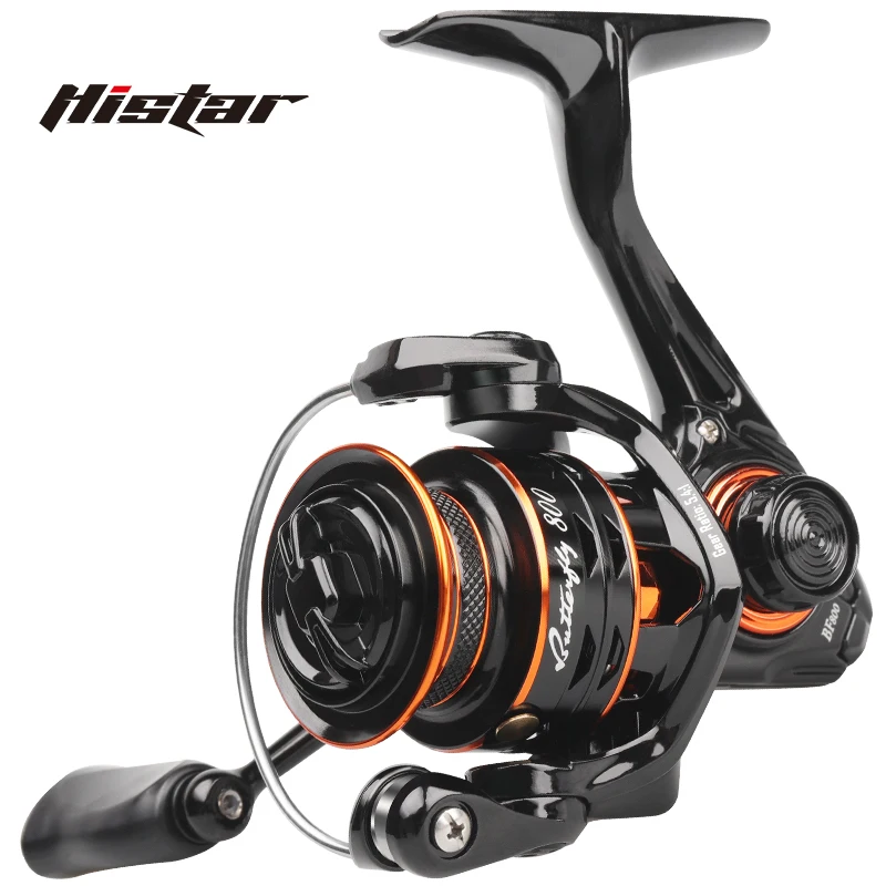 HISTAR Butterfly Long Casting 5.4:1 High Ratio 5kg Drag Power 5+1 BB Metal Body Professional Micro Spinning Fishing Reel