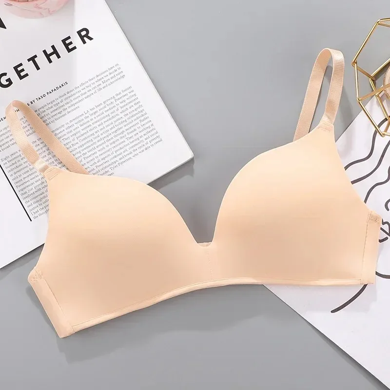 Sutiã sem costura sem fio para mulheres, cueca push up, sexy feminino, sutiãs finos respiráveis, 10 cores, estudantes e meninas