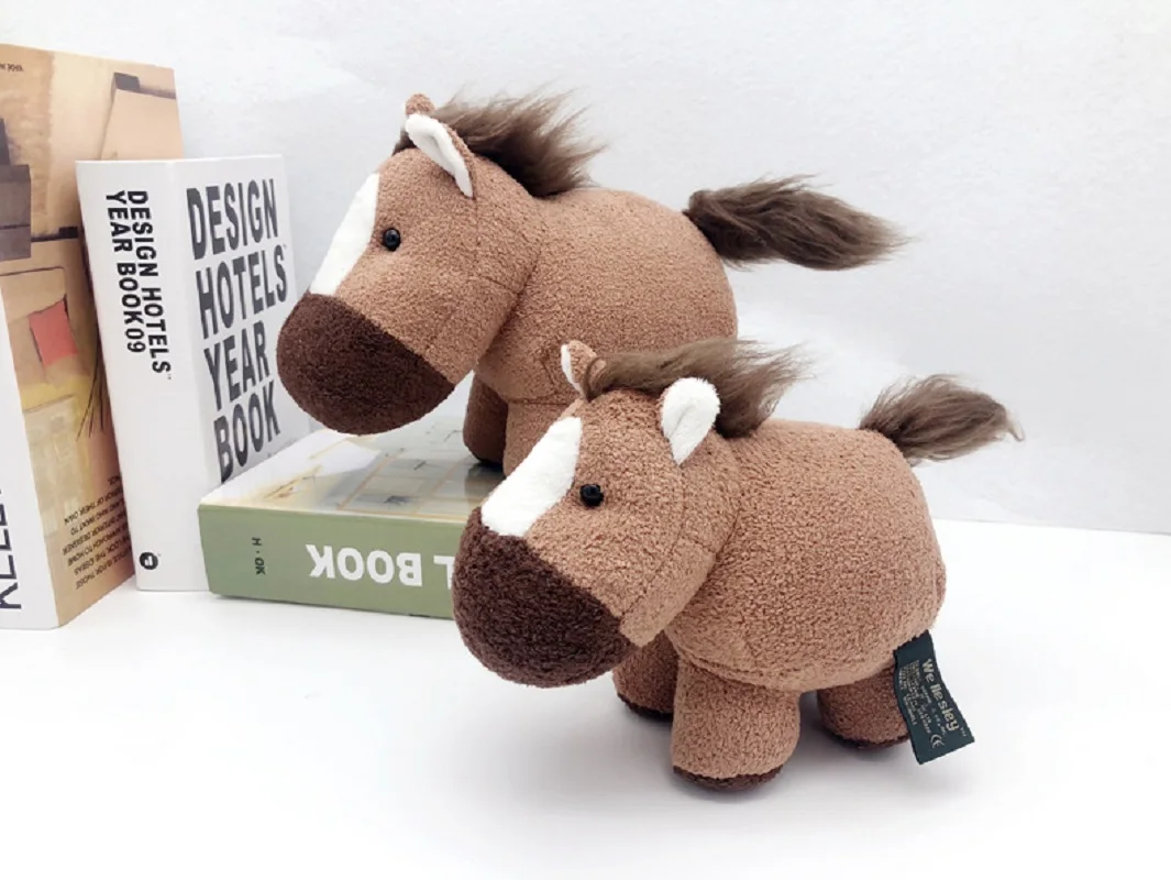 Bellissimo cavallo peluche circa 25 cm cartone animato cavallo bambola morbida giocattolo per bambini regalo di compleanno b2835