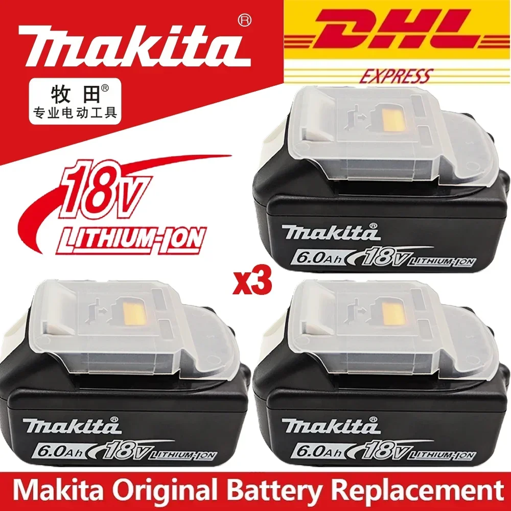 【Consegna Rapida】Batteria Makita 100% Originale da 18V, per batterie di ricambio Makita BL1830B BL1840B BL1850B, caricabatterie DC18RC