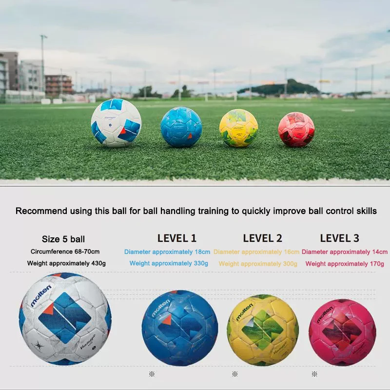 2025 كرات كرة قدم جديدة للتدريب المنصهر لمستويات مختلفة من الصعوبة PU كرة القدم التحكم التدريب الفردي ممارسة فوتبول