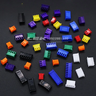 50PCS XH2.54 connector 2.54MM Housing color rubber shell straight pin Curved pin 2P 3P 4P 5P TJC3 connector Color plug