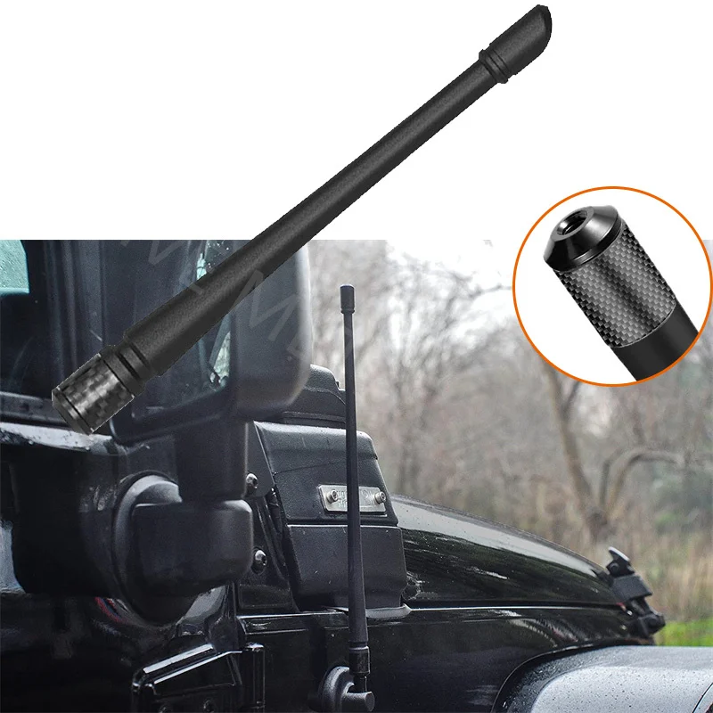 7INCH Car Antenna Mast for Harley Tundra Jeep Ford Raptor F150 Replacement Power Aerial AM/FM Radio Antenna Mast Black