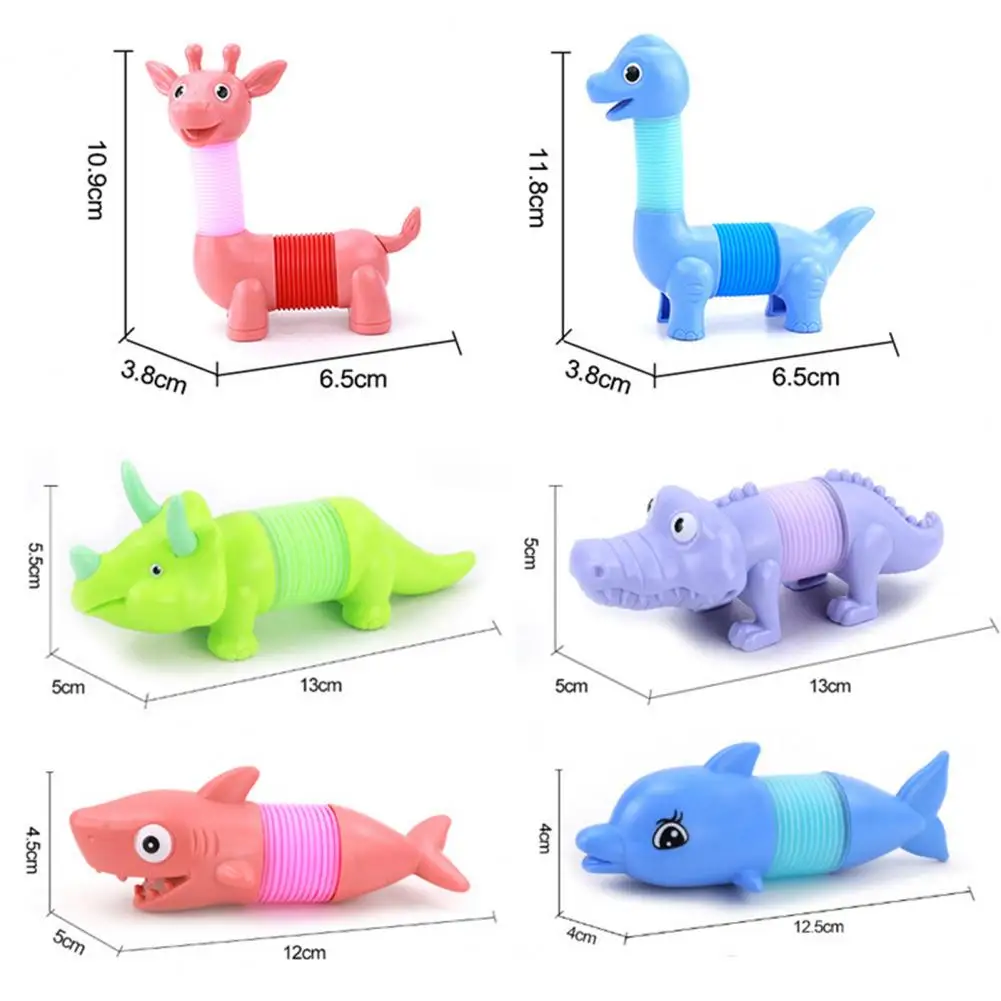 Dinosaur Telescopic Tube Toy Free Transformation Portable Dinosaur Tube Sensory Toy Boys Girls Dino Telescoping Pipe Toy