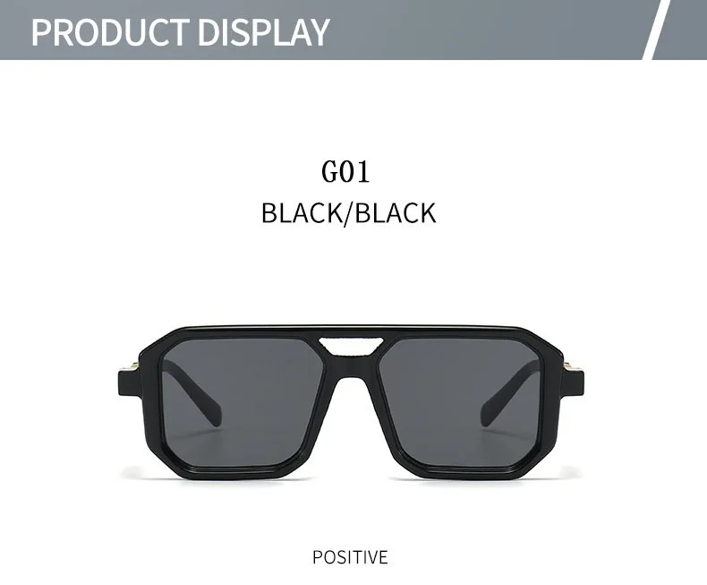 2024 quadratische Sonnenbrille für Männer Vintage-Mode Gläser Sonnenbrille Frauen Trendy Dropshipping Shades Gafas De Sol Hombre Lunette – Detail 11