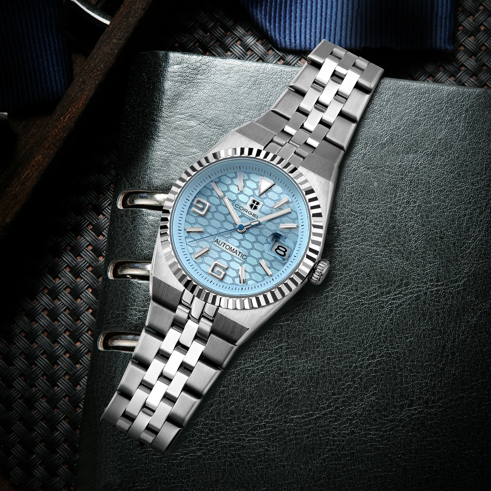40mm Custom NH35A Miyota Sport 10ATM   Watch Case Sapphire Glass Luminous Deployant Clasp Deepwaterproof