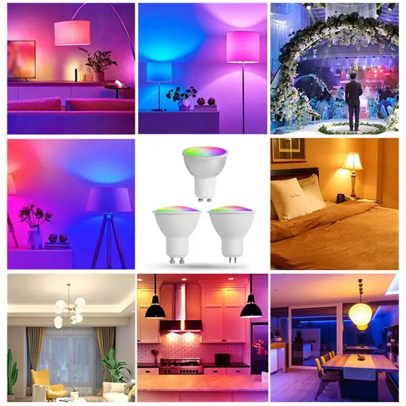 EWelink GU10 와이파이 스마트 전구, 5W 스마트 홈 RGB 조절 가능 LED 전구, 알렉사 구글 홈과 작동