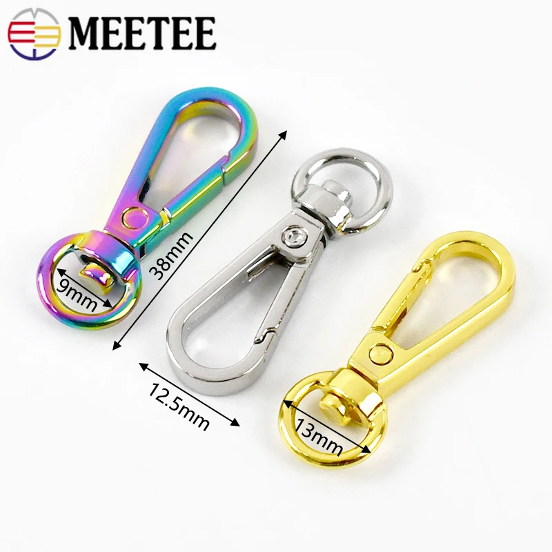 5-50Pcs 8*38mm Metal Bag Strap Buckles Lobster Clasp Swivel Snap Hooks Keychain Trigger Clips Clasps Leather Craft Accessories