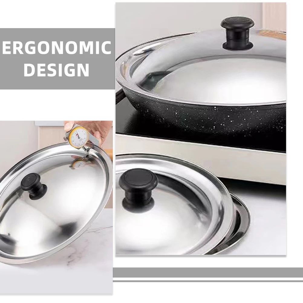 

Pot Cover Induction Lid Knobs Frying Skillet Steel Pan for Cooking Universal Pots and Pans Replacement Tool Travel