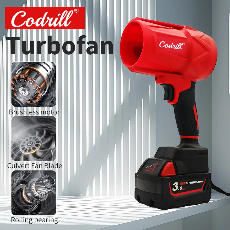 For Milwaukee Violent Blower 30000RPM Turbo Jet Fan Electric Air Duster wind speed Turbo Rechargeabl