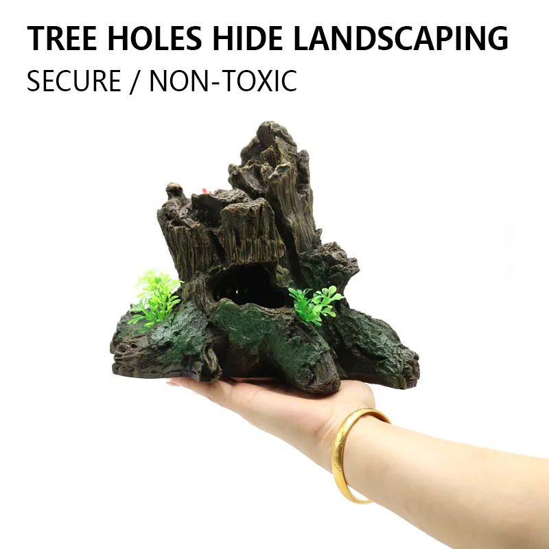 

Aquarium Tree Head Resin Landscaping Fish Tank Wood Landscaping Ornament Amphibian and Reptile Decoration Landscaping