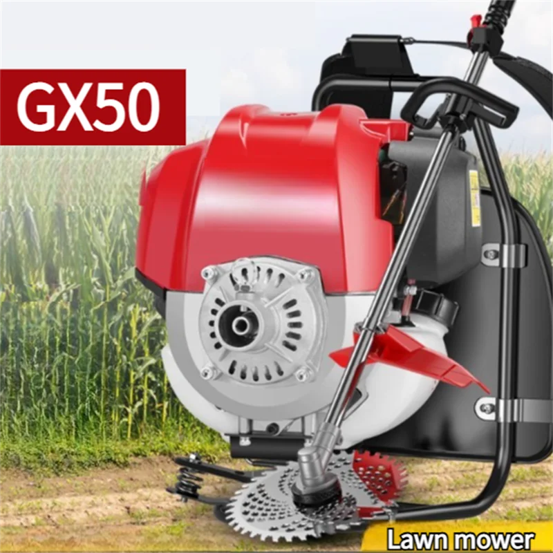 Agricultural GX50 Backpack Cutter 4 Stroke Engine Petrol Hedge Trimmer Grass Cutter Tiller Cultivator Lawn Mower