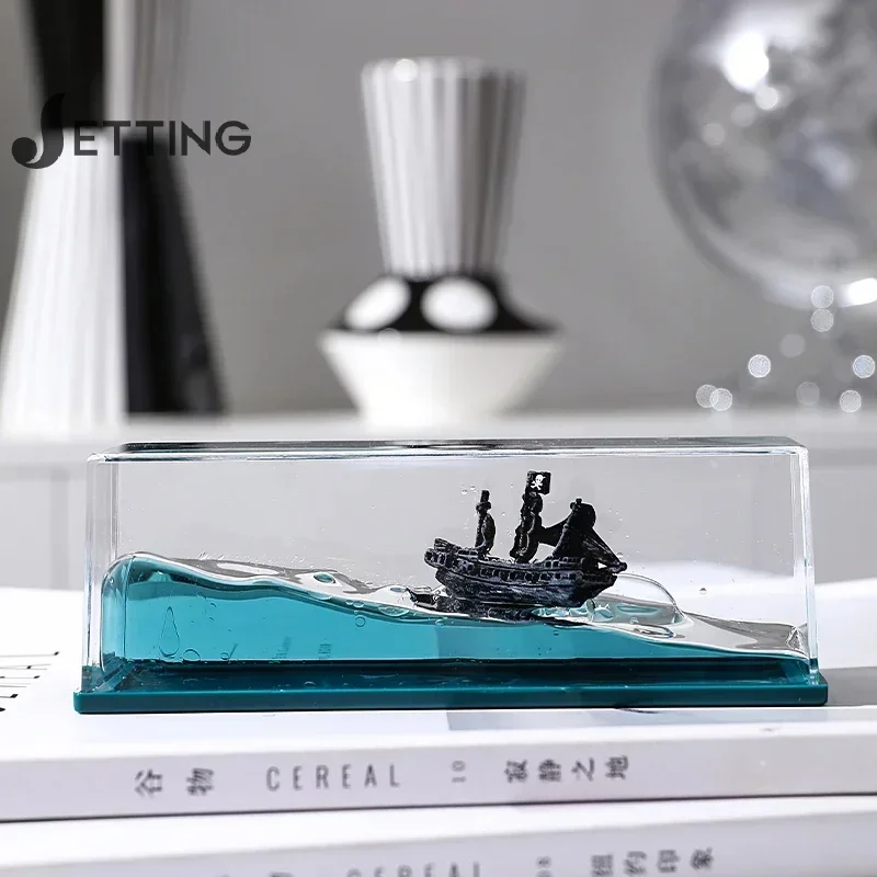 Going Merry Floating Ship Thousand Sunny Floating Boat Ship Fluid Liquid Cruise Ship Hourglass Fluid Drift Bottle Decoration