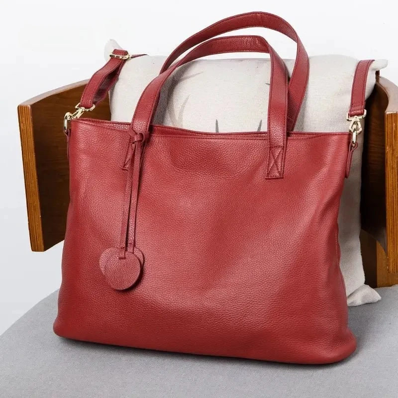 

2025 New Fashion Women Handbags Genuine Leather Large Shoulder Bags Female Brand Luxury Real Natural Leather Crossbody Tote Bag
