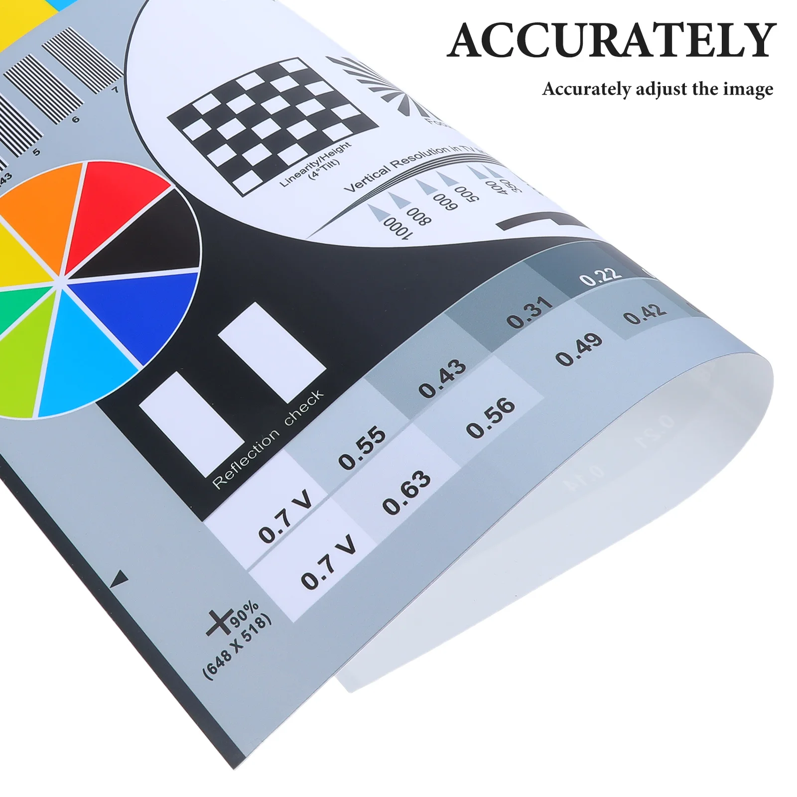 Camera Testing Card High-Resolution Surveillance Calibration Tool Lens Focus Color Accuracy Chart Monitor Display Tester