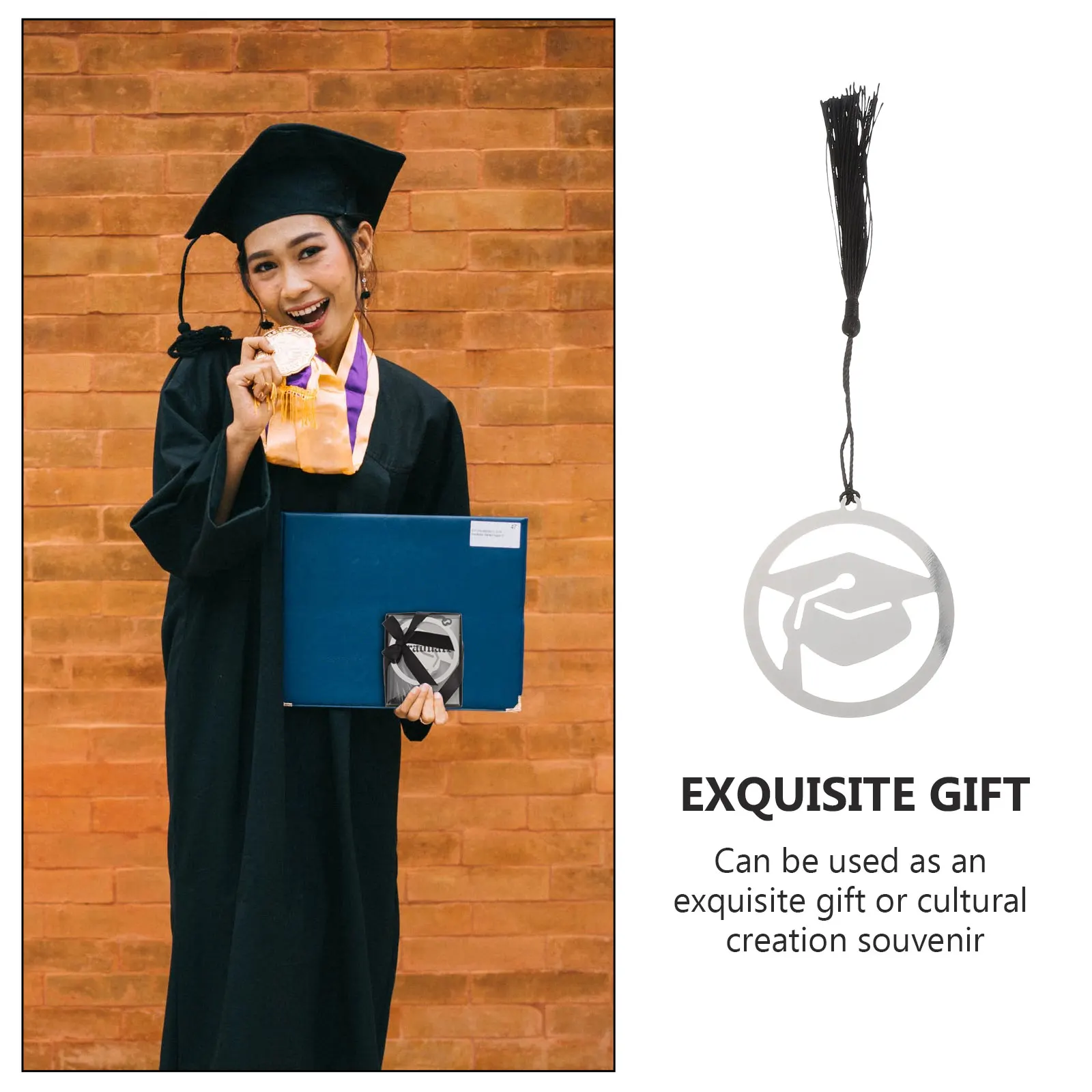 

10 Pcs Doctor Hat Bookmark Has Graduation Bookmarks Favors Metal Material