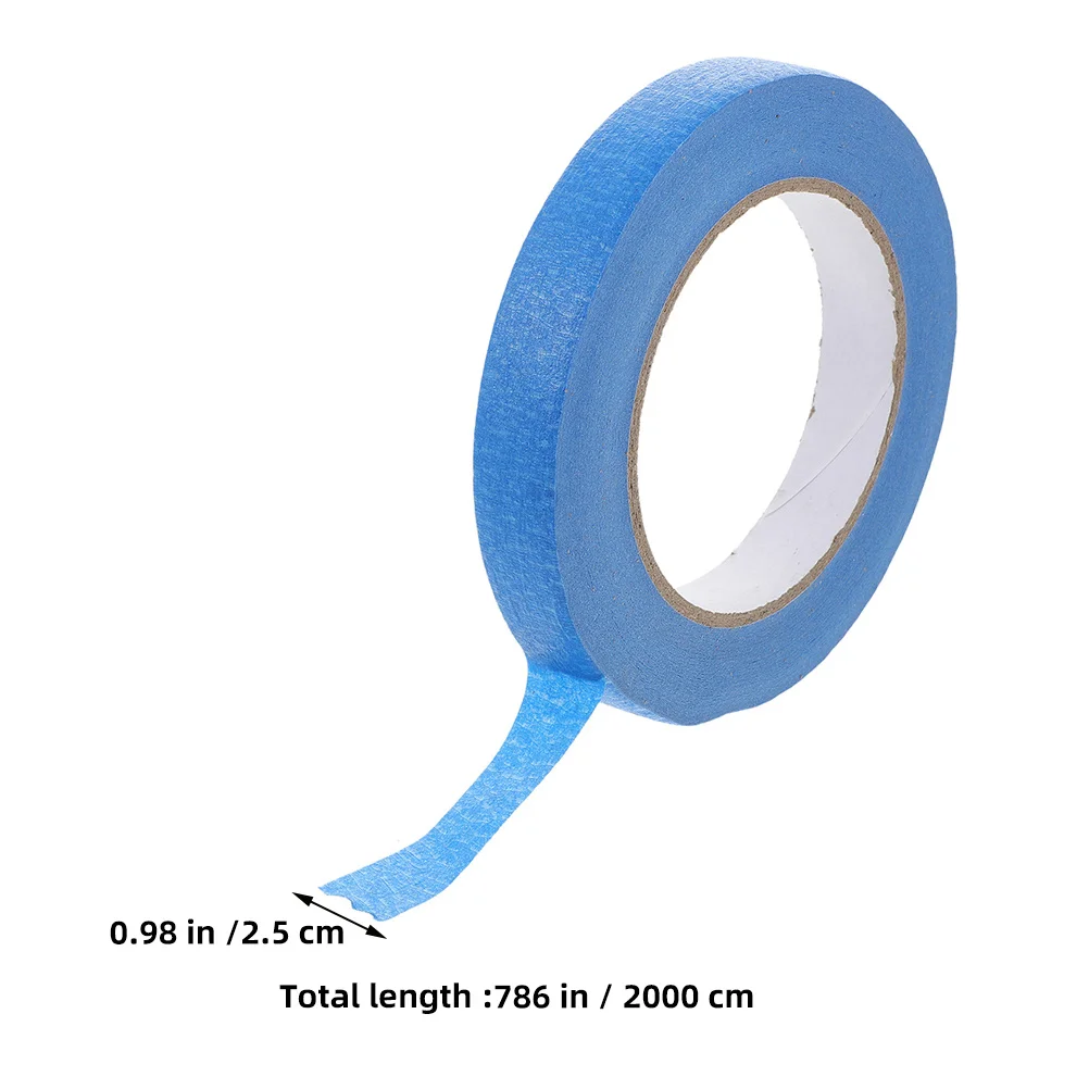 6 لفات من أشرطة الإخفاء طلاء جدران السيارة DIY الحرف المقاومة للدموع ارتداء منحنى التكيف حماية رش الطلاء #2