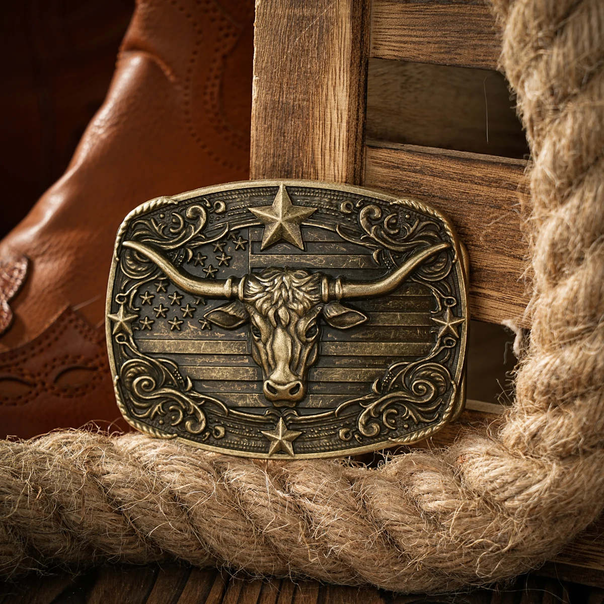 Western Style Plate Buckle Belt Buckle The First Belt Buckle