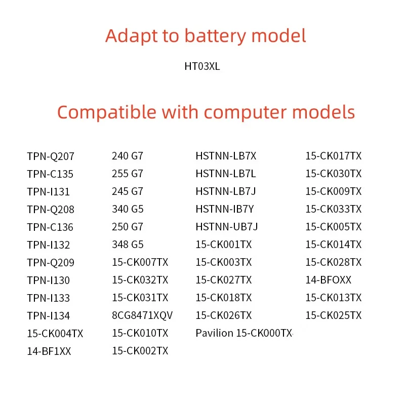 Suitable for HP HT03 TPN-Q207 Q208 C135 I131 brand new laptop battery