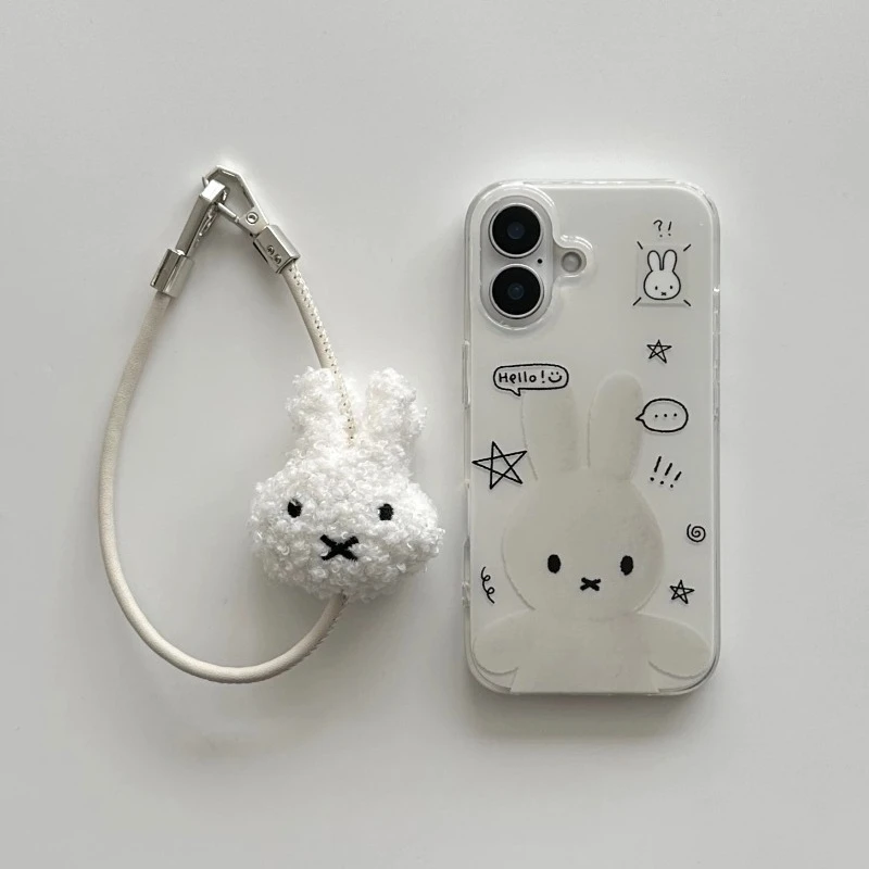 New Miffy Lanyard High Color Value Cartoon Doll Doll Model Creative Men's and Women's Mobile Phone Shell Key Pendant Decoration view 3