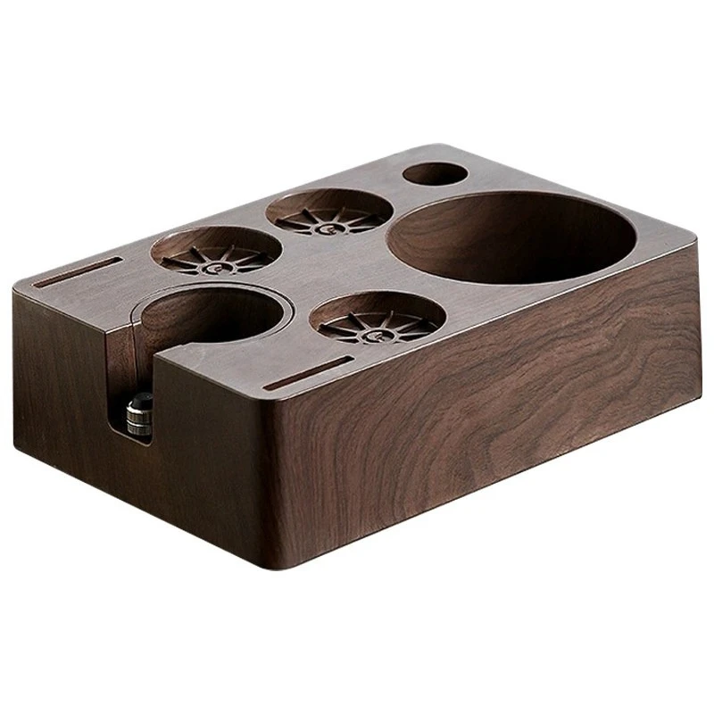 For Multifunctional Coffee Powder Pressing Base, Powder Dispenser, Powder Pressing Hammer and Slag Bucket Storage Set