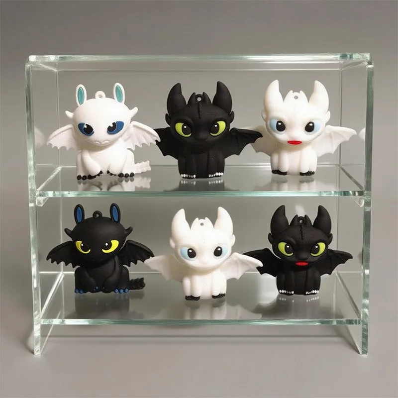 

Toothless Series Model Doll Hot Movies Night Fury Keychain Decoration Accessories PVC Toys Desk Ornament Funny Birthday Gift