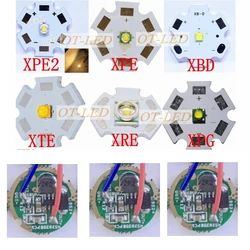 1set 3W LED 3535 XTE XT-E XPE XP-E XPG2 XBD XB-D XRE XR-E XPE2 XP-E2 LED Bulb Chip Light + 3-3.7V 3W 16mm / 20mm 1 Mode Driver