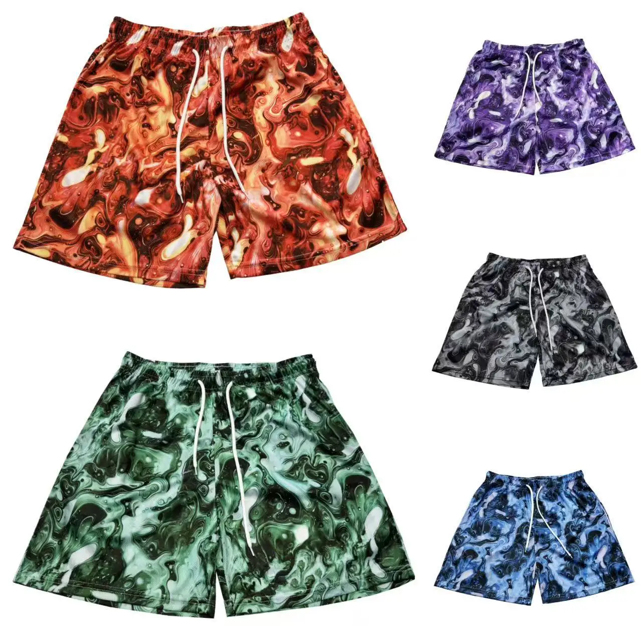 

Новые мужские шорты EE в американском стиле, дышащие, свободные, для фитнеса и баскетбола, повседневные, летние, из полиэстера