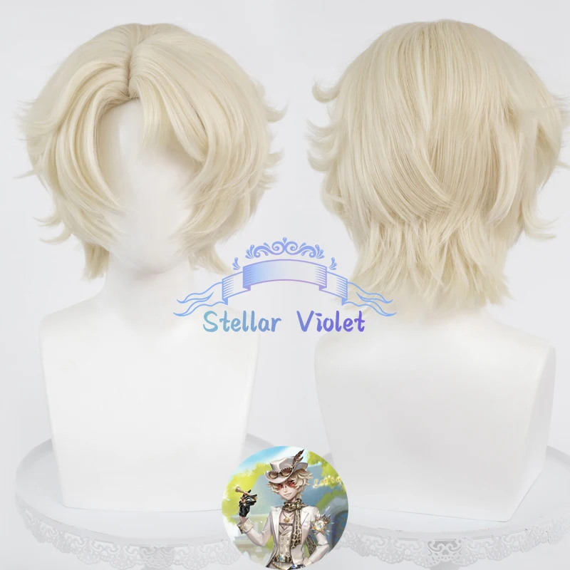 Investigador de fogo cosplay peruca resistente ao calor jogo identidade v explorer incêndio investigador advogado fantoche cosplay perucas sintéticas