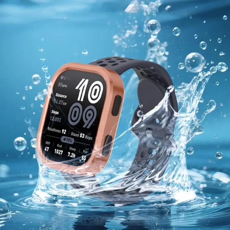 

Y1UB Fashion Metal Protective Case Housing For Bip 6 Smartwatch Shockproof Design Scratch Resistant Cover Scratchproof Shell