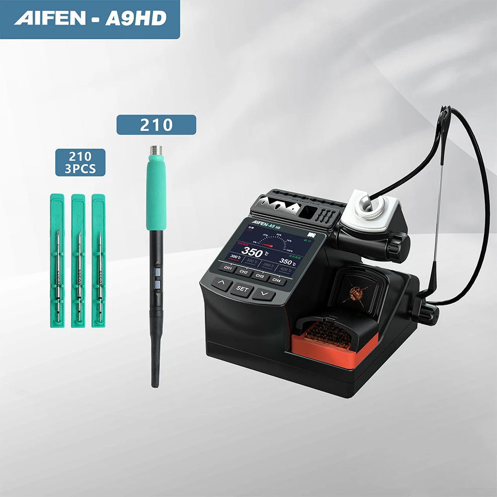 AIFEN A9HD 180W Power Soldeerboutstation Ideaal voor elektronisch lassen met C210 C245 Soldeerbouthandvat soldeerstation