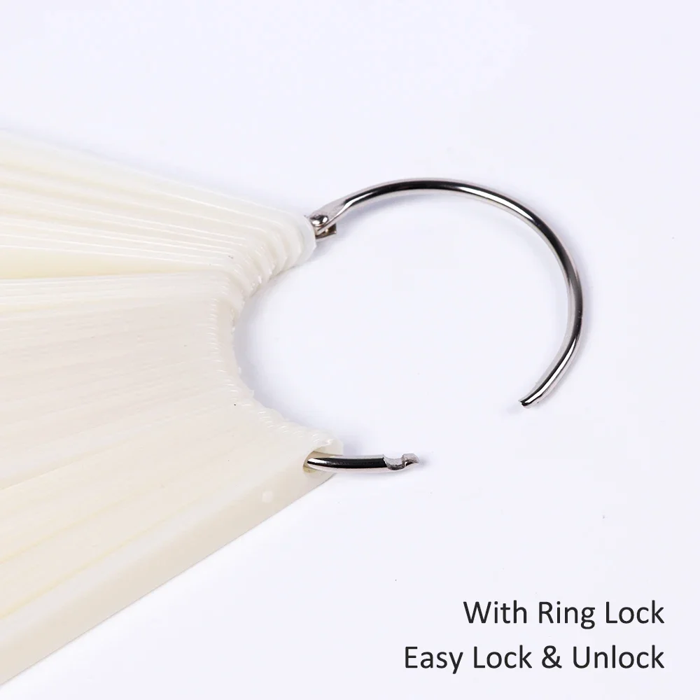 50 stücke Falsche Nagel Tipps Polnischen Palette Nail art Praxis Fan Rosa Farbe Ring Nagel Gel Polnisch Zeigt Regal Maniküre Werkzeuge TR386-1