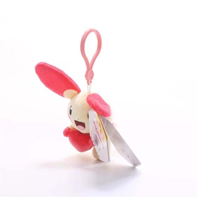 LLavero de juguete de peluche Kawaii de Pokemon Plusle Minun Love Series, llavero colgante para mochila, muñeco, regalos de cumpleaños para chico