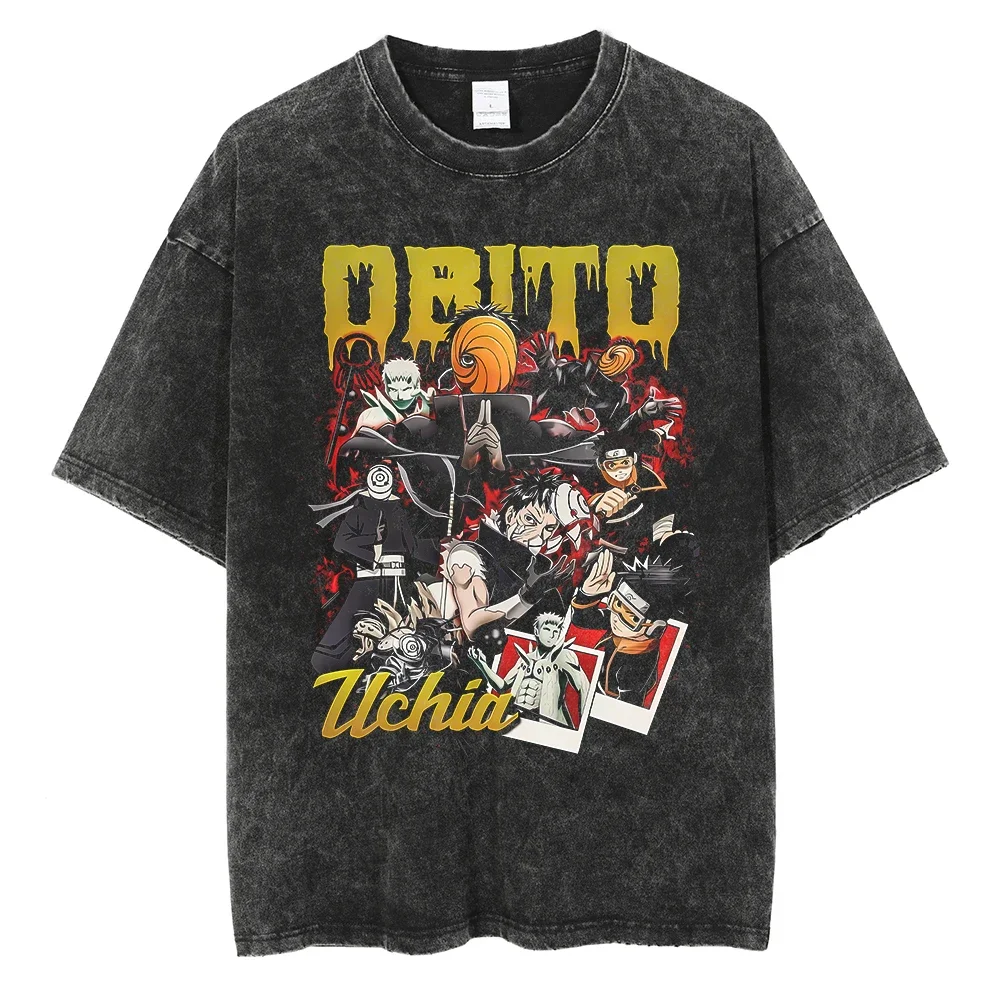 camiseta-masculina-2026-anime-naruto-versao-retro-manga-lavada-kakashi-oversized-pain-lee-tobi-100-algodao-puro