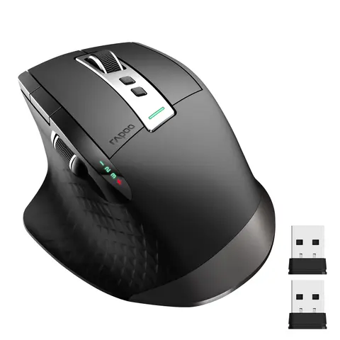 Rapoo Multi-mode Rechargeable Wireless Mouse Ergonomic 4000DPI Bluetooth Mouse Support Up to 4 Device Computer PC 2.4G Mice