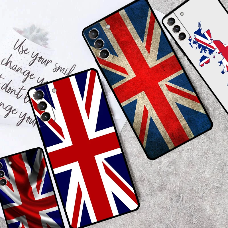 Union Jack British England UK Flag Case For Samsung Galaxy S24 S23 Ultra S22 S20 S21 FE Note 20 10 Plus S8 S9 S10 Phone Cover